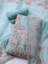 Embroidery Chanderi Unstitched Suit With Dupatta