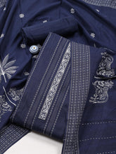 Neck Embroidered Cotton Blend Unstitched Suit Piece With Dupatta