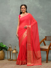 Woven Border Chiffon Woven Saree