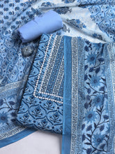 Printed Cotton Blend Unstitched Suit With Dupatta