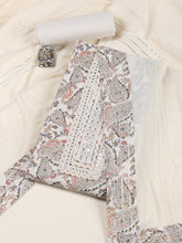 Neck Embroidered Chanderi Unstitched Suit Piece With Dupatta