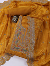 Neck Embroidered Tissue Unstitched Suit With Dupatta