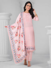 Printed Cotton Blend Kurta With Pants & Dupatta