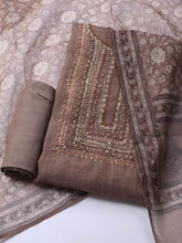 Embroidered Tissue Unstitched Suit Piece With Dupatta