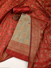 Banarasi Chanderi Unstitched Suit With Dupatta