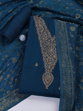 Embroidered Chanderi Unstitched Suit Piece With Dupatta