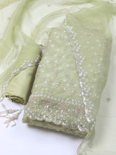 Embroidered Chiffon Unstitched Suit With Dupatta
