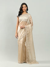 Sequence Embroidery Tissue Saree