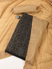 Embroidery Chanderi Unstitched Suit With Dupatta
