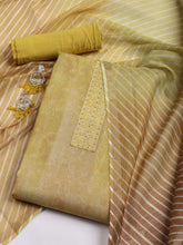 Neck Embroidered Tissue Unstitched Suit With Dupatta