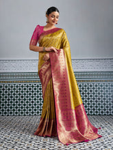 Woven Design Meenakari Kanjivaram Silk Saree