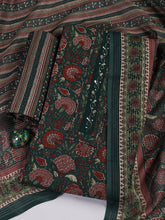 Printed Cotton Blend Unstitched Suit With Dupatta