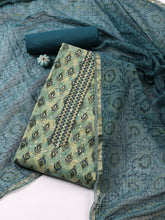 Printed Cotton Blend Unstitched Suit With Dupatta