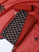 Printed Cotton Blend Unstitched Suit With Dupatta