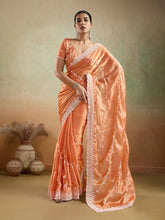 Embroidered Chiffon Velvet Saree