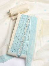 Neck Embroidery Cotton Blend Unstitched Suit With Dupatta