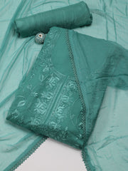 All Over Embroidery Chiffon Unstitched Suit Piece With Dupatta