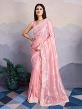 Embroidered Net Saree