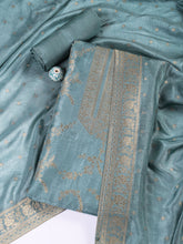 Embroidered Chanderi Unstitched Suit Piece With Dupatta