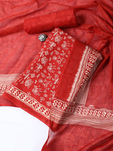 Printed Cotton Blend Unstitched Suit With Dupatta