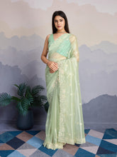 Embroidered Net Saree