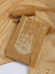 Woven Chanderi Unstitched Suit With Dupatta
