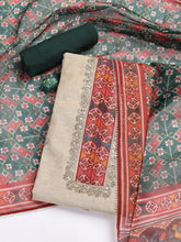 Printed Linen Unstitched Suit With Dupatta