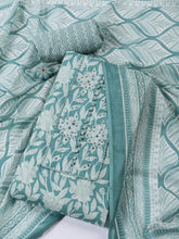 Printed Cotton Blend Unstitched Suit With Dupatta