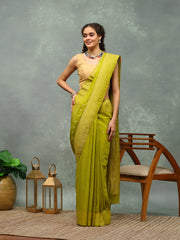 Woven Border Georgette Saree