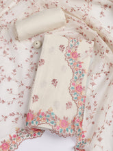 Embroidery Border Chanderi Unstitched Suit With Dupatta