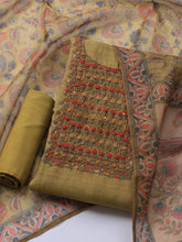 Embroidered Tissue Unstitched Suit Piece With Dupatta