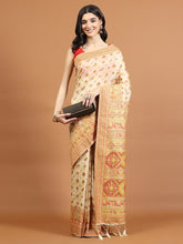 Zari Border Booti Art Silk Woven Saree