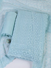 Chiken Work Georgette Unstitched Suit With Dupatta