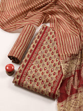 Printed Cotton Blend Unstitched Suit With Dupatta