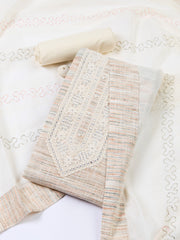 Neck Embroidery Cotton Unstitched Suit With Dupatta