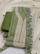 Embroidered Cotton Blend Unstitched Suit Piece With Dupatta