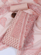 Neck Work Cotton Blend Unstitched Suit With Dupatta
