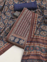 Neck Embroidery Tussar Unstitched Suit Piece With Dupatta