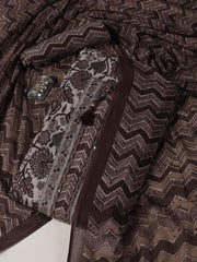 Printed Chanderi Unstitched Suit Piece With Dupatta