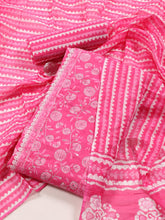 Neck Patti Cotton Blend Unstitched Suit With Dupatta