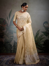 Woven Border Linen Saree