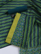 Neck Mirror Work Cotton Blend Unstitched Suit With Dupatta