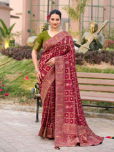 Sequence Embroidery Art Silk Saree