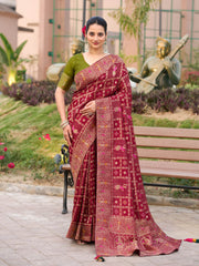 Sequence Embroidery Art Silk Saree