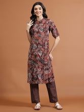 Printed Cotton Blend Kurta With Pants