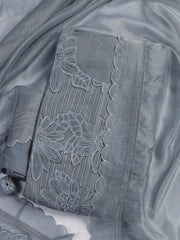 Embroidery Tissue Unstitched Suit With Dupatta