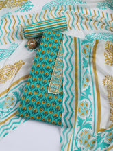 Printed Cotton Blend Unstitched Suit With Dupatta