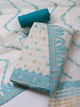 Jamdani Chanderi Unstitched Suit Piece With Dupatta