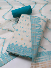 Jamdani Chanderi Unstitched Suit Piece With Dupatta
