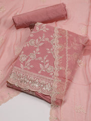 All Over Embroidered Georgette Unstitched Suit With Dupatta